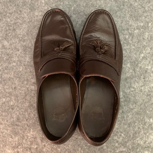Florsheim Men’s Brown Leather Tassel Loafers Slip On Shoes - Picture 7 of 11